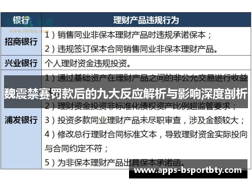 魏震禁赛罚款后的九大反应解析与影响深度剖析